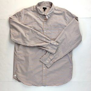 J. Crew 100% Cotton Check Button Down sz L